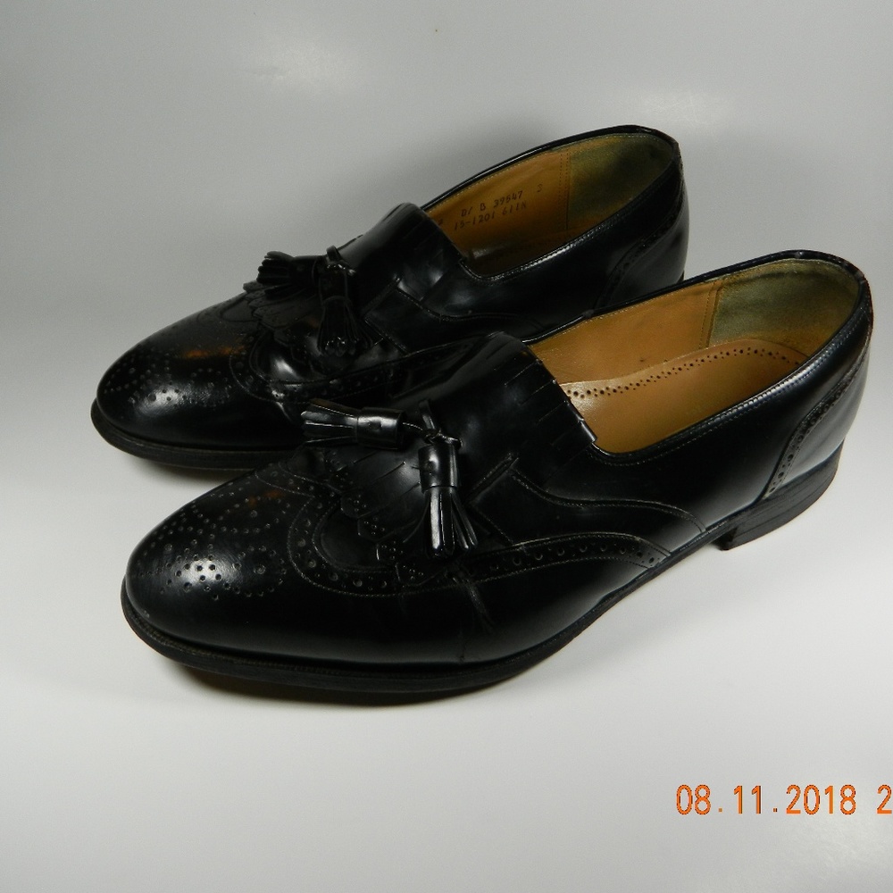 Johnston & Murphy Optima Black Leather Wingtip